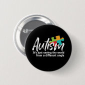 Badge Rond 5 Cm Sensibilisation sur l'autisme et soutien aux enfan (Devant & derrière)