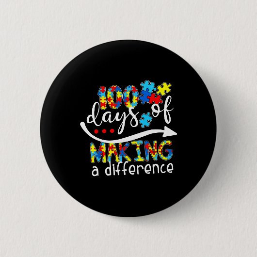 Badge Rond 5 Cm Sensibilisation sur l'autisme Faisant Des Différen (Devant)