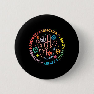 Badge Rond 5 Cm Sensibilisation sur l'autisme Inclusion S Professe