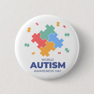 Badge Rond 5 Cm Sensibilisation sur l'autisme mondiale