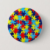 Badge Rond 5 Cm Sensibilisation sur l'autisme-Puzzle par Shirley T (Devant)