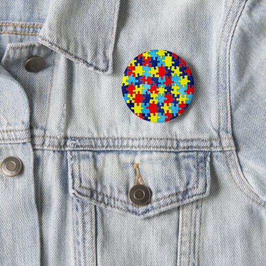Badge Rond 5 Cm Sensibilisation sur l'autisme-Puzzle par Shirley T (En situation)