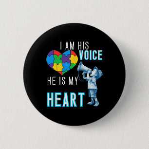 Badge Rond 5 Cm Sensibilisation sur l'autisme Tee Autisme Maman Et