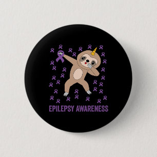 Badge Rond 5 Cm Sensibilité à l'épilepsie ruban violet - épilepsie