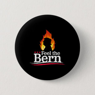 Badge Rond 5 Cm Sentez Bernie - Campagne Logo Feu Flamboyant Trump