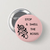 Badge Rond 5 Cm Sentez les roses (Devant & derrière)