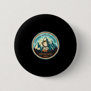 Badge Rond 5 Cm sentier de Nugget Falls en Alaska 