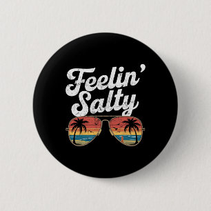 Badge Rond 5 Cm Sentiment drôle Salé Vintage Plage Vacances d'été