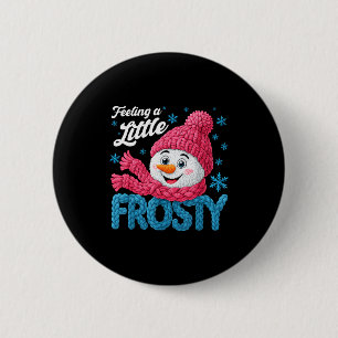 Badge Rond 5 Cm Sentiment Un Peu-froid Mignon Rétro Bonhomme de Ne