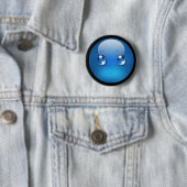 Badge Rond 5 Cm Sentiments de globe : Triste (En situation)