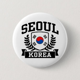 Badge Rond 5 Cm Séoul Corée
