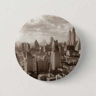 Badge Rond 5 Cm Sepia New York