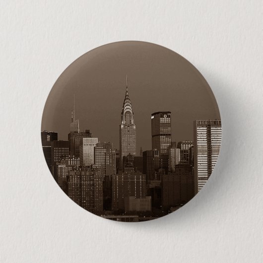 Badge Rond 5 Cm Sepia New York (Devant)