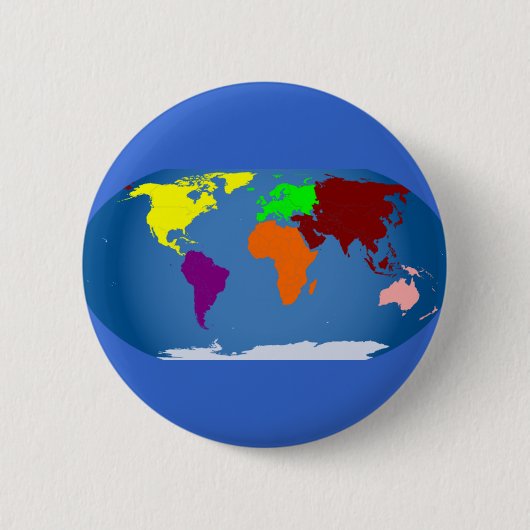 Badge Rond 5 Cm Sept continents colorés (Devant)