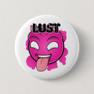 Badge Rond 5 Cm Sept visages de péchés - convoitise