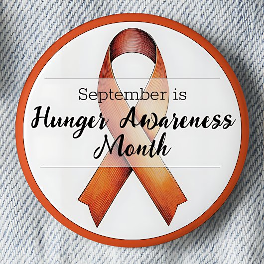 Badge Rond 5 Cm Septembre Mois de sensibilisation à la faim