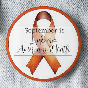 Badge Rond 5 Cm Septembre Mois de sensibilisation à la leucémie