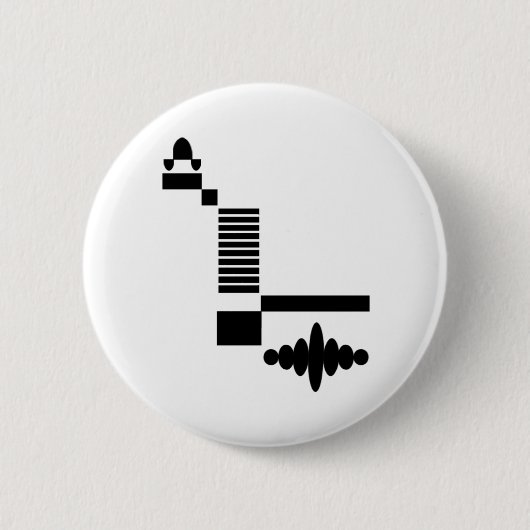 Badge Rond 5 Cm Séquence d'impulsions IRM (Devant)