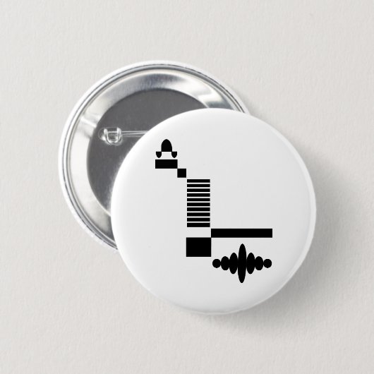 Badge Rond 5 Cm Séquence d'impulsions IRM (Devant & derrière)