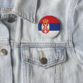 Badge Rond 5 Cm Serbie (En situation)