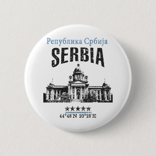 Badge Rond 5 Cm Serbie