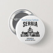 Badge Rond 5 Cm Serbie (Devant & derrière)