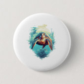 Badge Rond 5 Cm Serene Underwater Turtle Copy Copy (Devant)