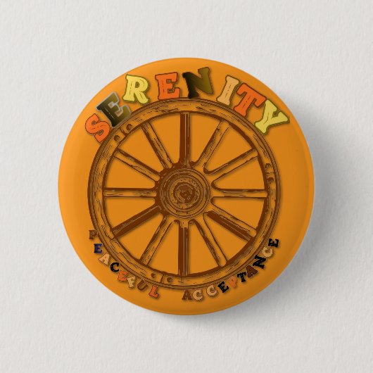 BADGE ROND 5 CM SERENITY - PEACEFUL ACCEPTANCE (Devant)