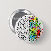 Badge Rond 5 Cm série de cerveau (Devant & derrière)