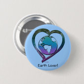 Badge Rond 5 Cm Série EARTH LOVER (Devant & derrière)
