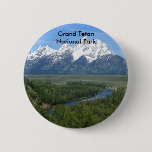 Badge Rond 5 Cm Série grande 8 de parc national de Teton