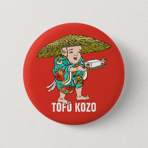 Badge Rond 5 Cm Série Yokai : Tofu Kozo