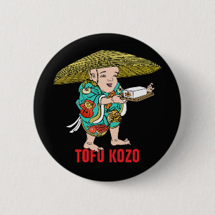 Badge Rond 5 Cm Série Yokai : Tofu Kozo