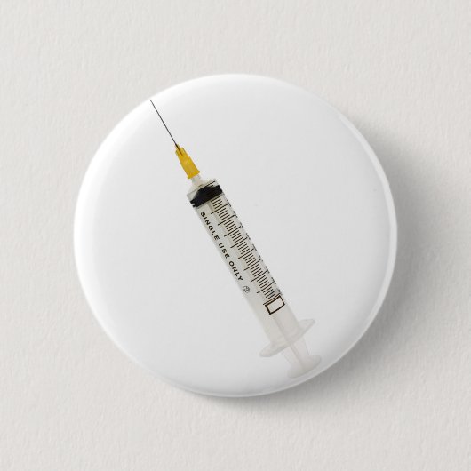 Badge Rond 5 Cm Seringue (Devant)