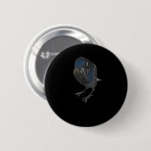 Badge Rond 5 Cm Seriously Funny Crow Sarcastic Quote (Devant & derrière)