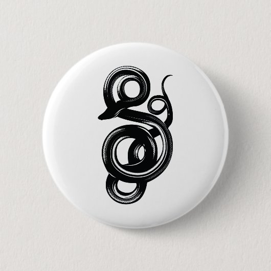 Badge Rond 5 Cm Serpent (Devant)