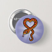 Badge Rond 5 Cm Serpent à caricature (Devant & derrière)