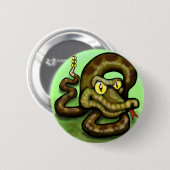 Badge Rond 5 Cm Serpent à sonnettes (Devant & derrière)
