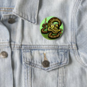 Badge Rond 5 Cm Serpent à sonnettes (En situation)