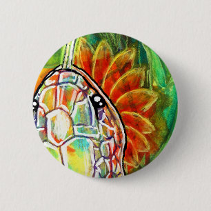Badge Rond 5 Cm Serpent Arc-en-ciel