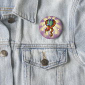 Badge Rond 5 Cm Serpent d'anniversaire (En situation)
