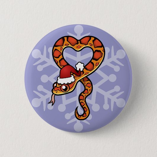Badge Rond 5 Cm Serpent de Noël (Devant)