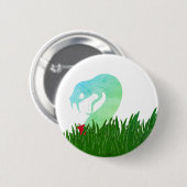 Badge Rond 5 Cm Serpent et épingle de pomme/ (Devant & derrière)