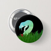 Badge Rond 5 Cm Serpent et épingle de pomme/ (Devant & derrière)