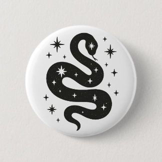 Badge Rond 5 Cm Serpent Et Étoiles