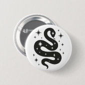 Badge Rond 5 Cm Serpent Et Étoiles (Devant & derrière)