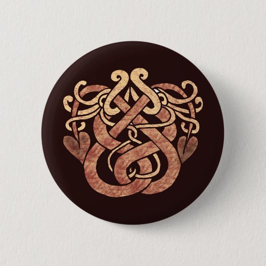 Badge Rond 5 Cm Serpents celtiques (Devant)