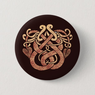 Badge Rond 5 Cm Serpents celtiques