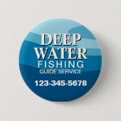 Badge Rond 5 Cm Service de guide de pêche (Devant)