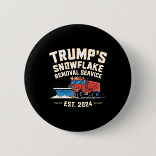 Badge Rond 5 Cm Service de retrait de flocon de Noël Trump 1